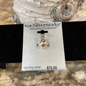 NWT Sterling Silver Originality Bead Teddy Bear Charm